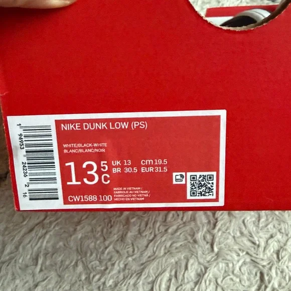 Nike - Kids Panda dunk low 13.5